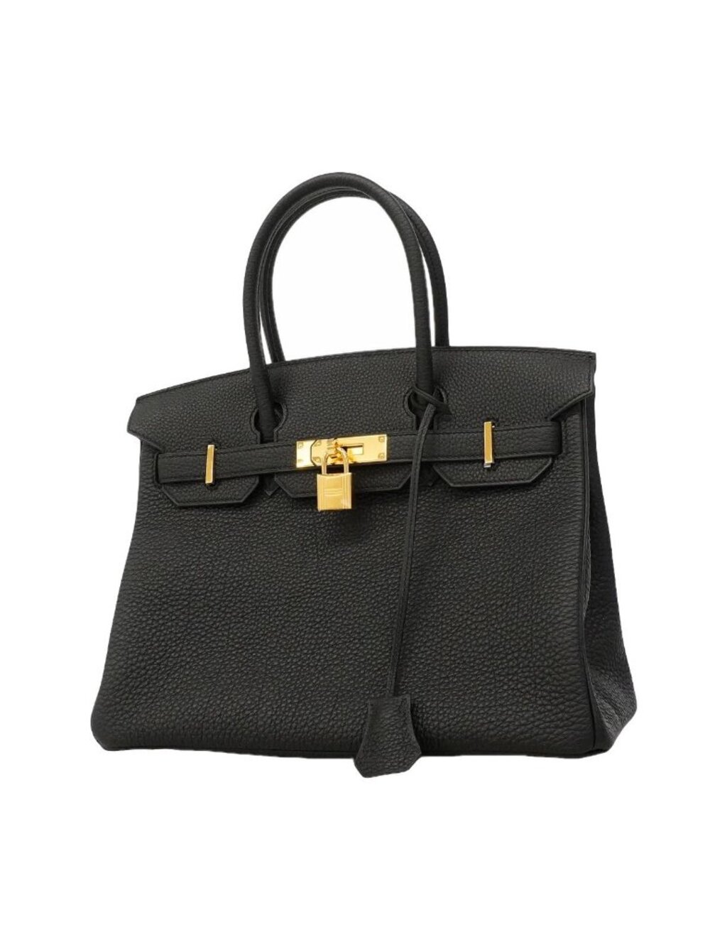 Hermes Handbag Birkin 30 Togo Black Gold